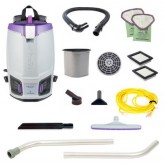 ProTeam GoFit 6 PLUS Backpack Vacuum w/ Xover Multi-Surface Tool and Two-Piece Wand - 6 quart